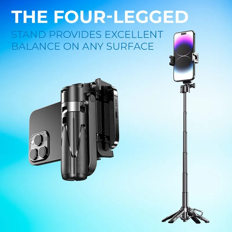 🔥Last Day 50% OFF🔥 MagicGrip Pro – Compact 3-in-1 Selfie Stick Tripod with Remote