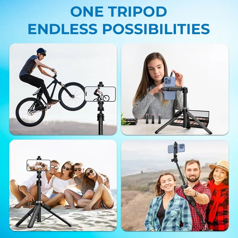 🔥Last Day 50% OFF🔥 MagicGrip Pro – Compact 3-in-1 Selfie Stick Tripod with Remote