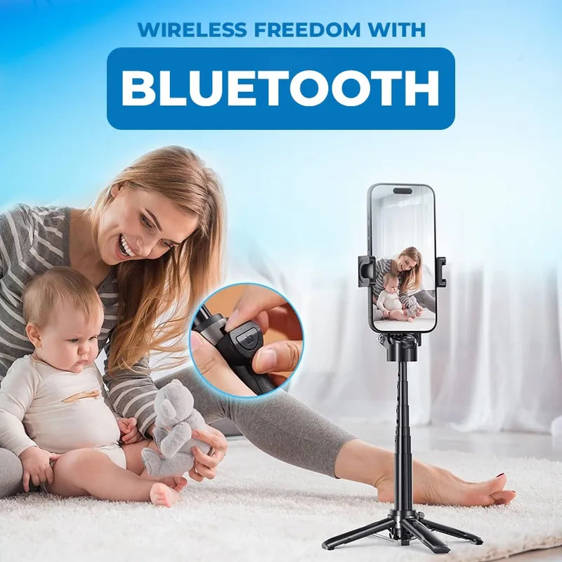 🔥Last Day 50% OFF🔥 MagicGrip Pro – Compact 3-in-1 Selfie Stick Tripod with Remote